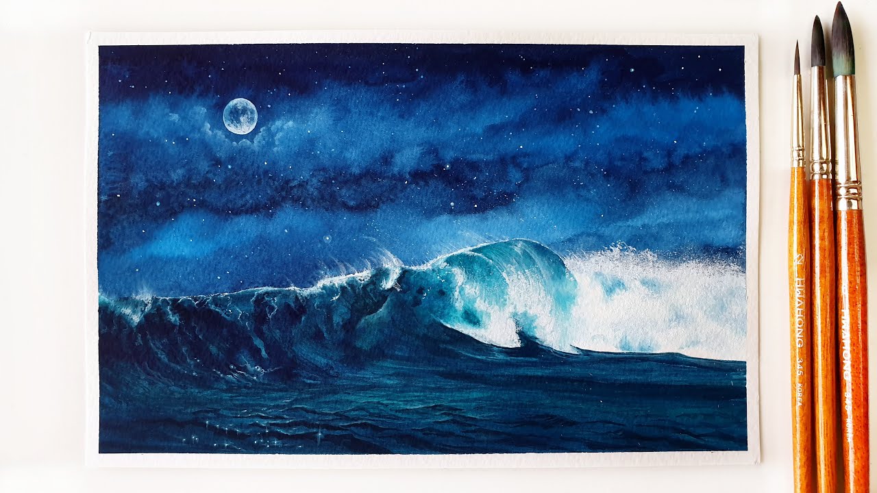 海と月夜の風景画　アールグラージュ 海と月夜の風景画 アールグラージュ 海と月夜の風景画 アール