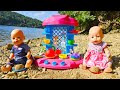 Baby borns and picnic on the beach