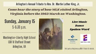 Arlington&#39;s Annual Tribute to Rev. Dr. Martin Luther King, Jr. | Sunday, January 15 | 2023