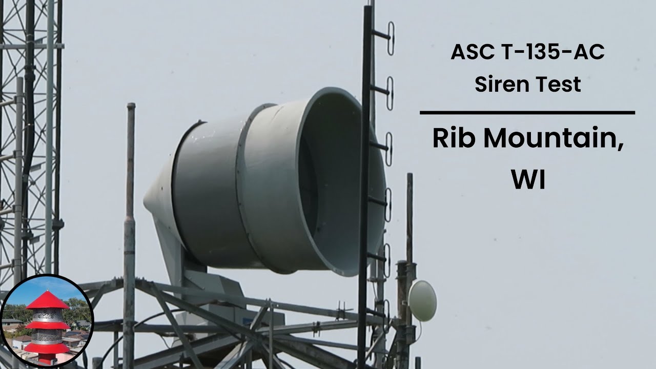 ASC T-135-AC (P-50) Siren Test | Short Alert | Rib Mountain, WI - YouTube