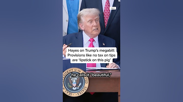 Hayes on Trump's megabill: Provisions like no tax tips are 'lipstick on this pig'