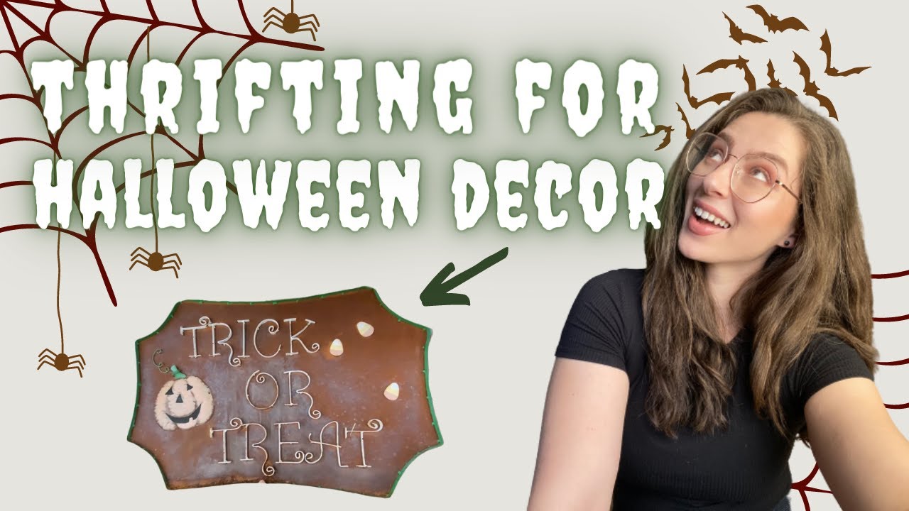 THRIFTING FOR HALLOWEEN DECOR 💀🖤 Thrift with me Goodwill, Salvation Army + St Vincent De