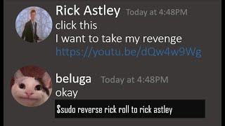 When rick astley get rick rolled (beluga kahoot)