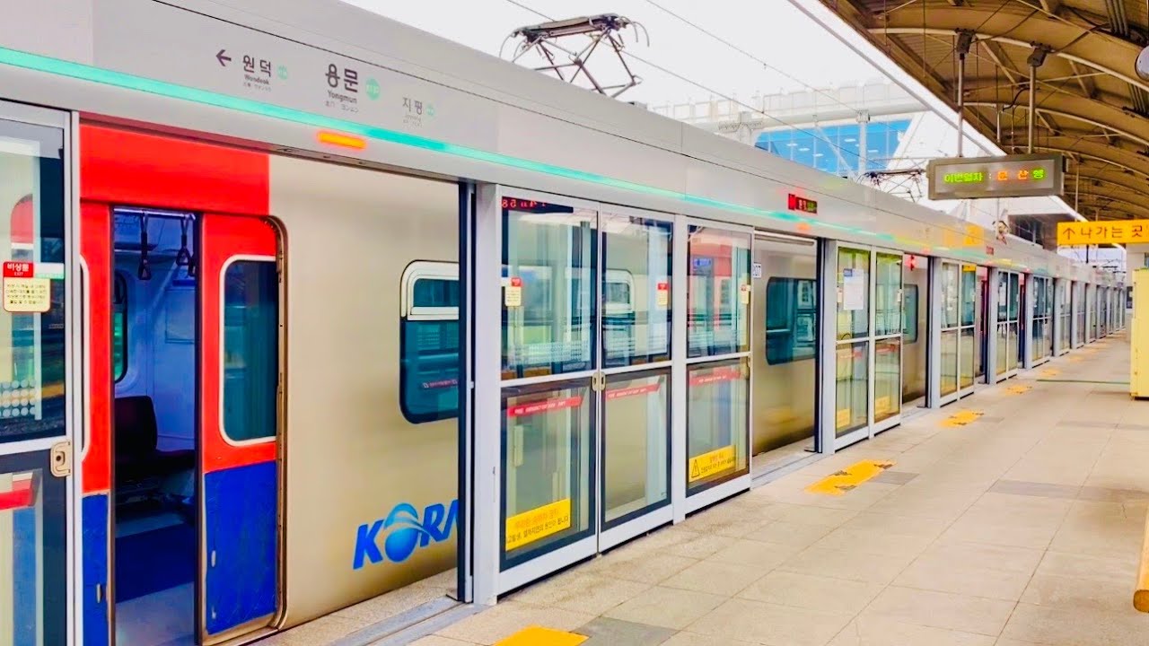 경의중앙선 용문역 진입,발차 / Yongmun station trains