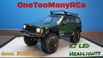 Axial SCX10 II - OneTooManyRCs XJ Headlights Install & Overview