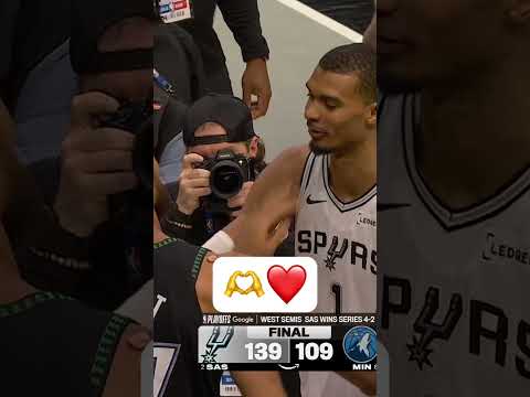 Video Rudy Gobert & Victor Wembanyama embrace after Spurs clinch the series