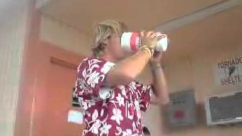 John Filbert chugging a Double Gulp
