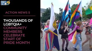 Thousands of LGBTQIA+ community members celebrate start of Pride Month