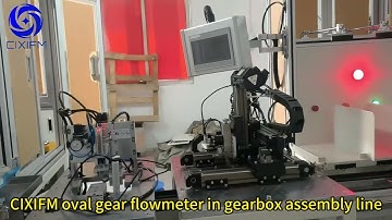 CIXIFM oval gear flow meter micro flow sensor in gearbox assembly line #flowmeter #flowsensor