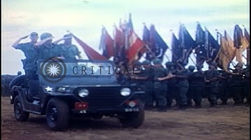 General Peers being decorated at the change of command of 4th Infantry Division i...HD Stock Footage