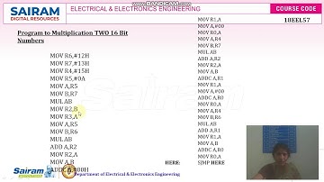 Lab Video8_18EEL57_ExNo.2C_Microcontroller Lab_16 Bit Multiplication_Ramya K