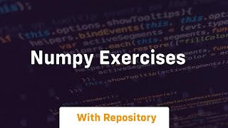 numpy exercises