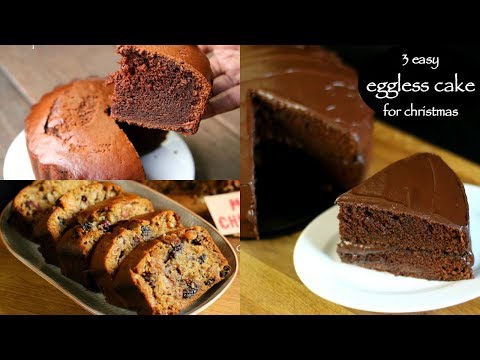 3 easy christmas cake recipes | chocolate cake recipe, plum cake recipe, cooker cake