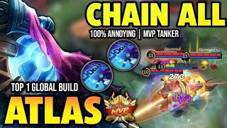 ATLAS BEST BUILD 2023 | BUILD TOP 1 GLOBAL ATLAS GAMEPLAY | MOBILE LEGENDS✓