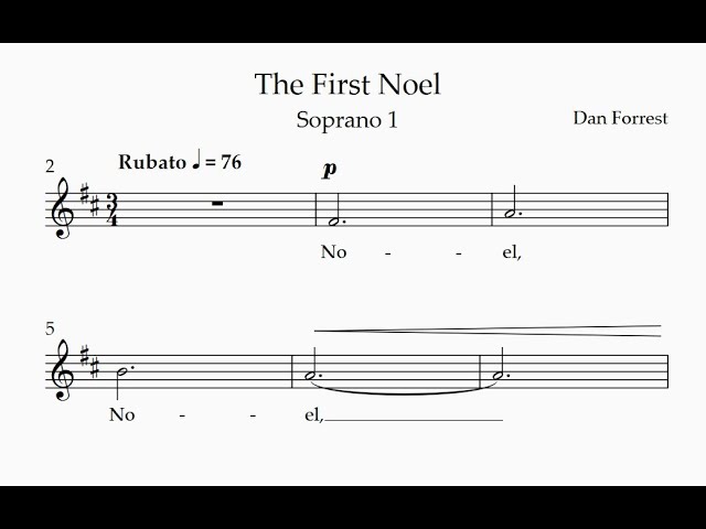 Soprano 1 - The First Noel