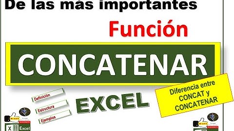 Funcion CONCATENAR y CONCAT diferencia entre estas funciones en Excel