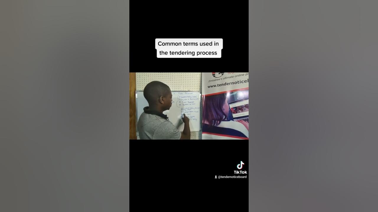 Terms used in the tendering process in Zimbabwe. tendernoticeboard.co