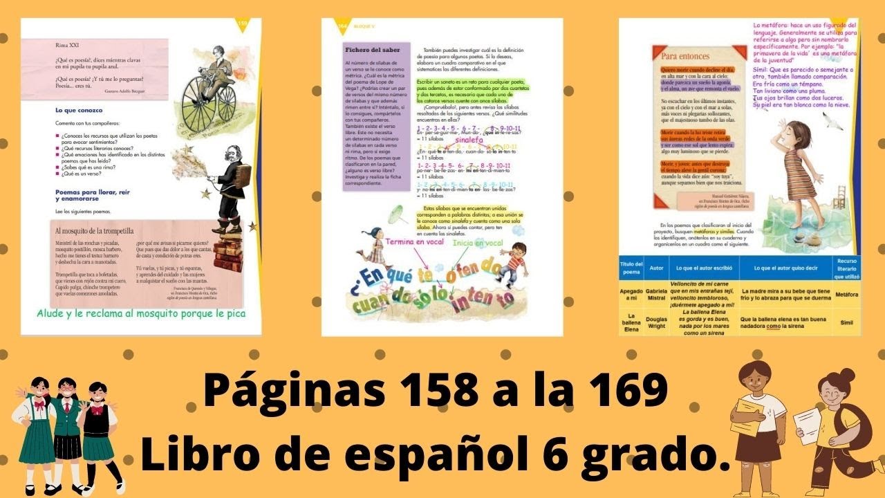 Páginas 158 a la 169 libro de español 6 grado - YouTube