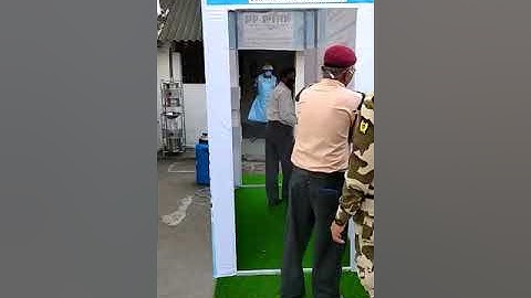 Demonstration of sanitizer tunnel