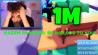 MiniBloxia gets DONATED 1M ROBUX!!