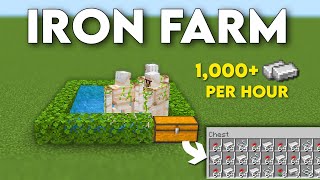 Easiest Iron Farm in Minecraft 1.20 Bedrock/PE