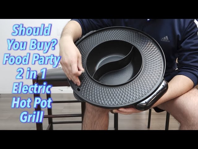 Food Party 2 in 1 Electric Smokeless Grill and Hot Pot