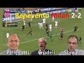 Benevento Milan 2-2 Pellegatti Suma Crudeli Increduli al gol di Brignoli