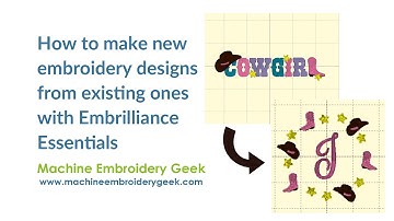How to extract parts of a machine embroidery design and create a new one in Embrilliance Essentials