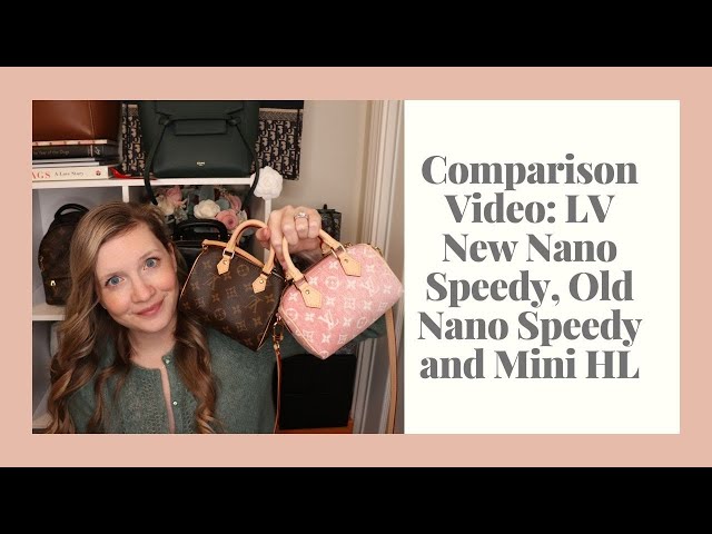 My new Nano Speedy arrived 2 days ago! (And before the price rises, woo!).  I thought you might enjoy some comparison photos to my vintage Mini Speedy  Sac HL. The Mini is