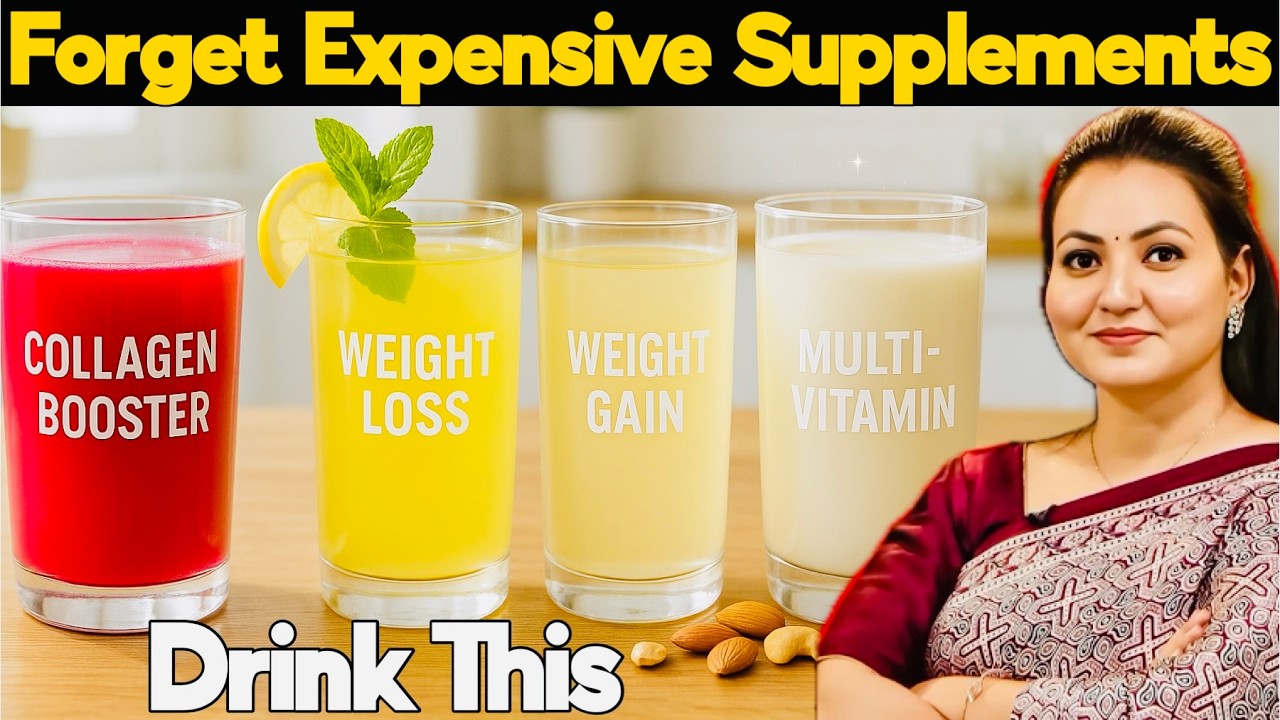 5 Natural Health Drinks to Replace Expensive Supplements | Collagen, Weight Loss/Gain, Multivitamins