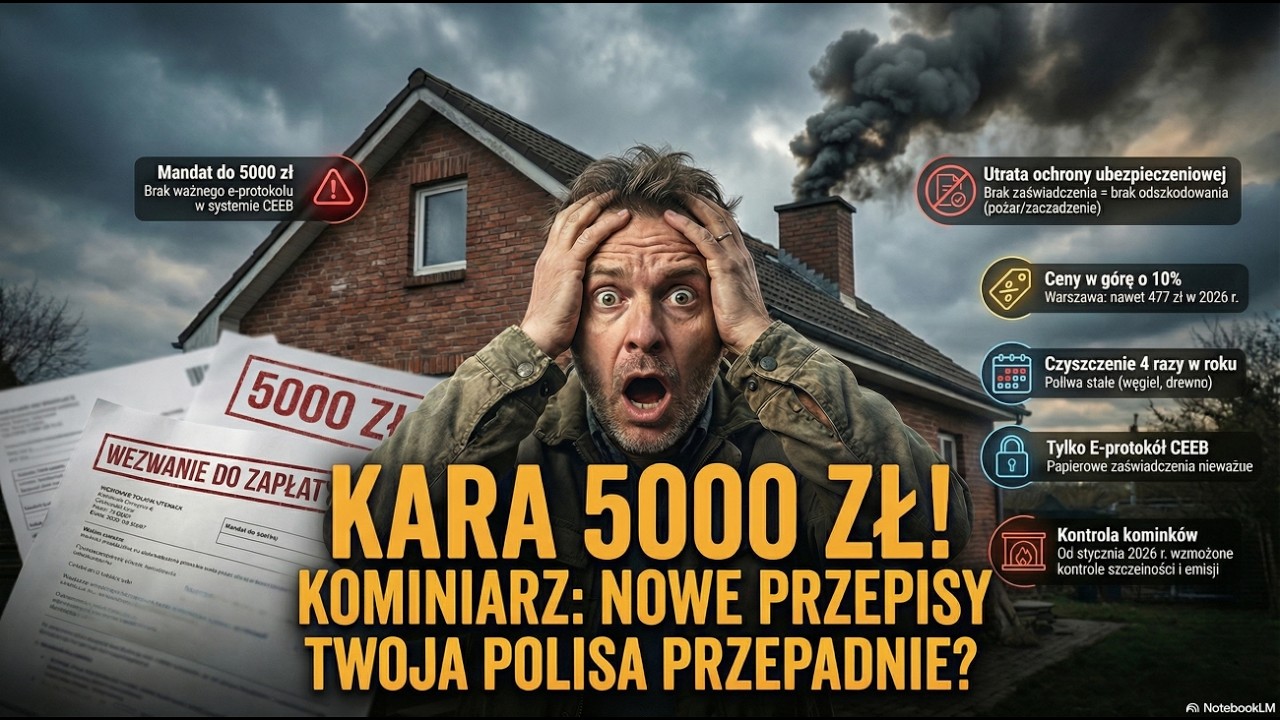 Brak wpisu do CEEB? Szykuj 5000 zł! 🏠 Obowiązkowy przegląd kominiarski 2026.