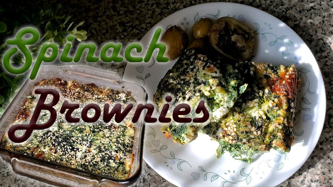 Spinach Brownies The Easiest Dinner recipe (فطيرة سبانخ (اسهل وصفة