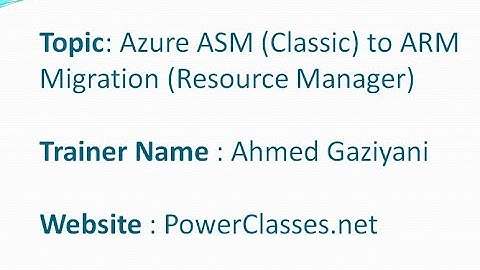 AZURE ASM to ARM Migration in Hindi