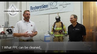 What Firefighter PPE gear can be cleaned in an ultrasonic cleaner?