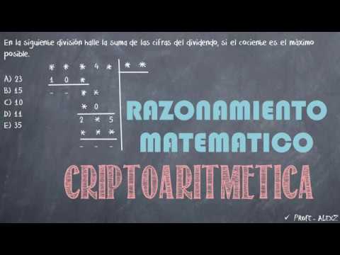 CriptoAritmetica Division Razonamiento