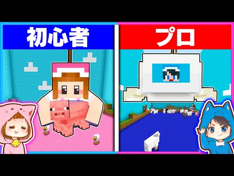 初心者とプロが作る『クレーンゲーム』の違い！【 男女クラフト 】【 マイクラ / Minecraft 】#Shorts