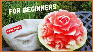 Watermelon Carving For Beginners! Watch This Quick And Easy Tutorial On How To Carve A Watermelon.