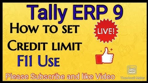 How to set credit limit in tally erp 9| Tally me credit limit kaise lagaye