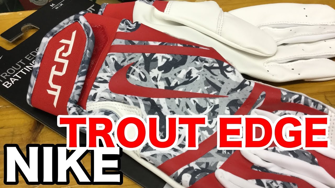 革手 NIKE TROUT EDGE Batting glove #1558 - YouTube
