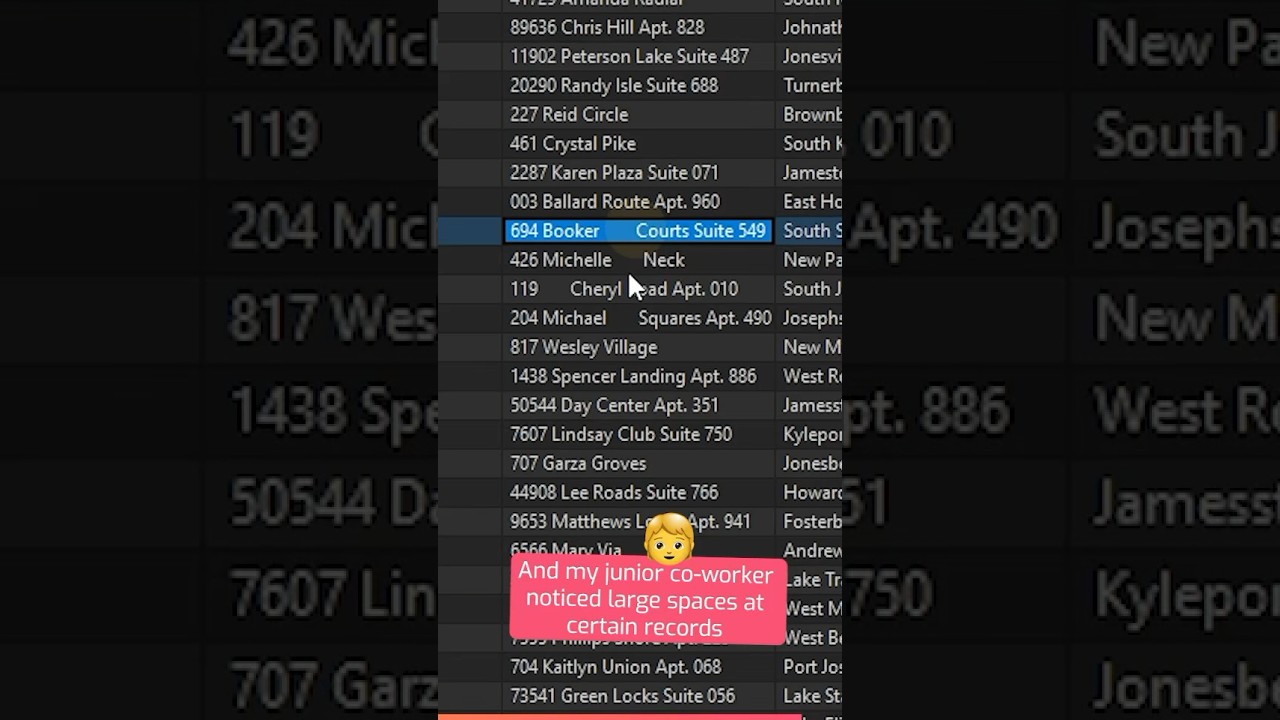 How to remove large spaces with SQL query 