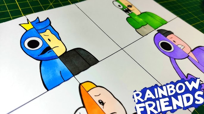 Let's draw Purple from FNF: Vs Rainbow Friends - SketchOk