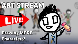🔴 ART STREAM - Drawing More Characters! [1/2]