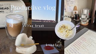 Productive vlog | study, morning and evening, english, makeup | my productive day