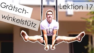 Grätschwinkelstütz an den Ringen lernen - Lektion 18 - Turnen an den Ringen lernen