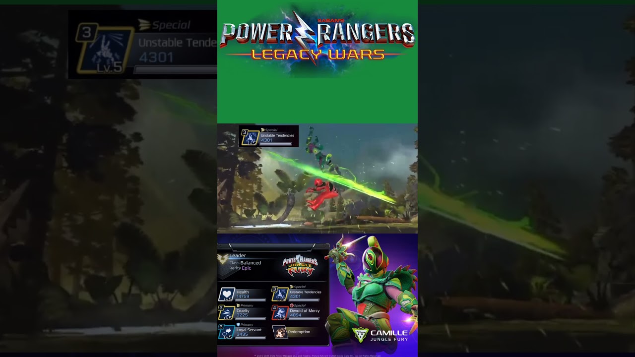 Power Rangers Legacy Wars Камилла Движения и супер 