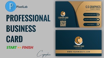 How to design Professional business card || Pixellab design || @c.sgraphics