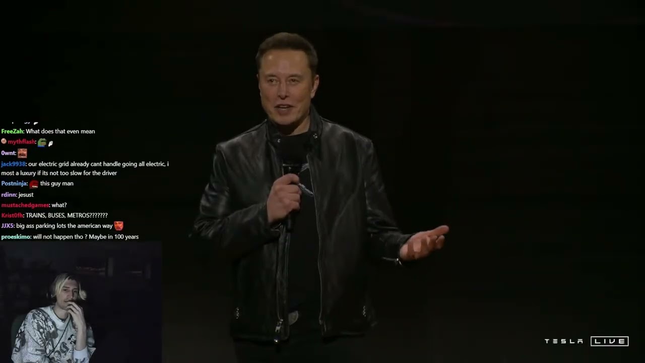 xQc Reacts to Elon Musk's Robot Optimus & the New Self-Driving Tesla Model Robovan