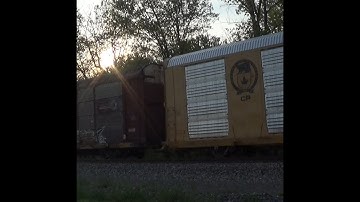CSX Loaded Autorack Q262 - CP Beaver Logo Auto - ES40DC #5206 & YN3b AC4400CW #85 - Unionville OH