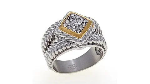 Emma Skye "All Seasons Twist" Split Shank 2Tone Ring