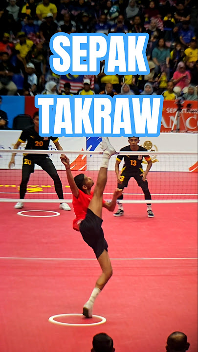 Sepak Takraw Kick Volleyball Roll Spike Libas Bicycle Kick Malaysia vs India Slow Motion